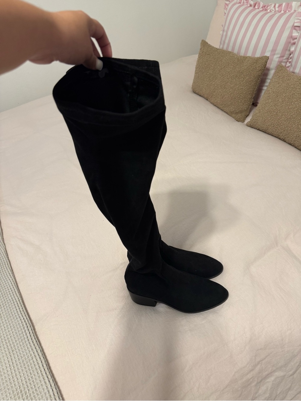 Steve Madden Black Over-the-Knee Suede Boots